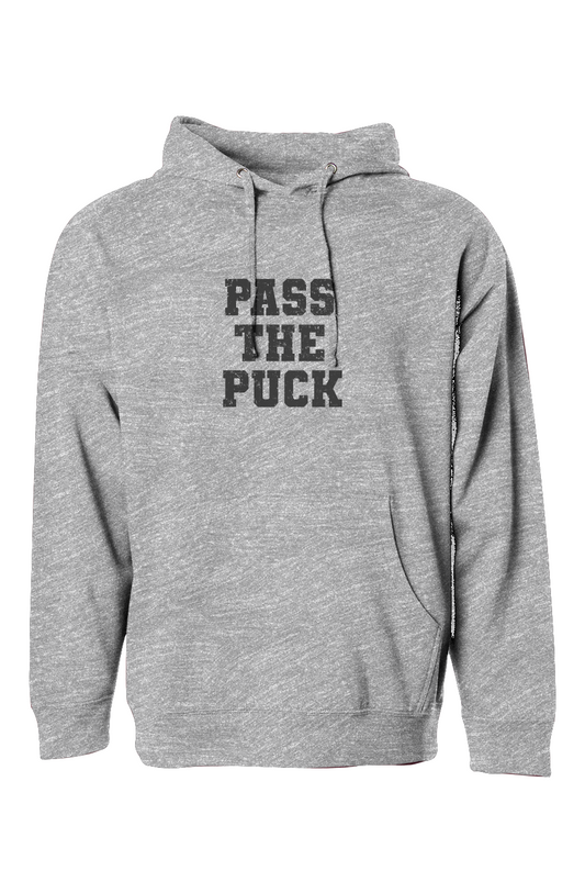 The Bench Boss Pass the Puck Hoodie Grey | Barn Garb Hockey Threads