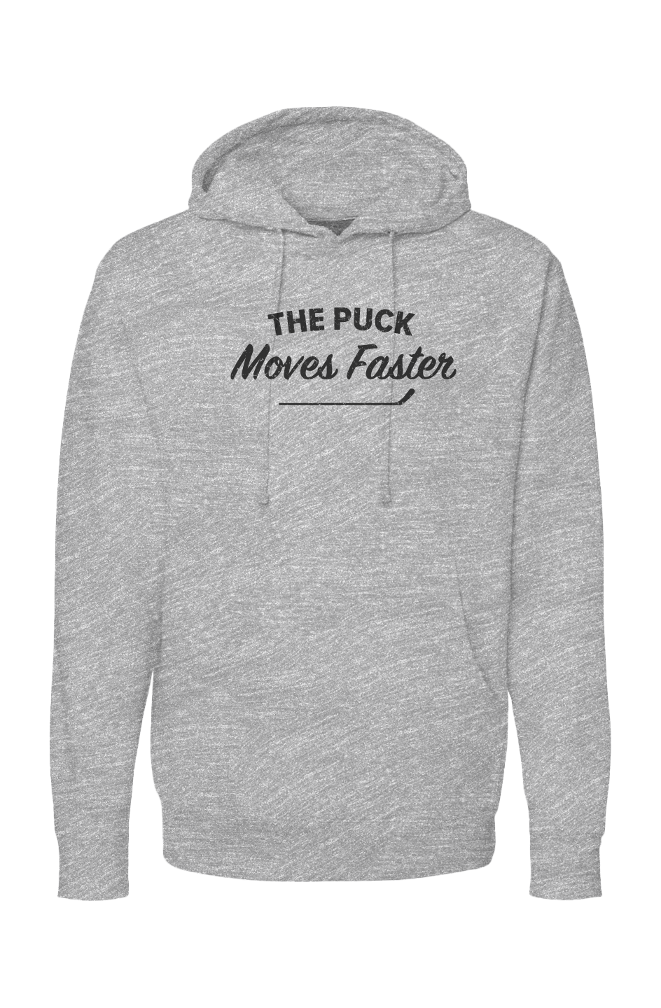 The Bench Boss Puck Moves Faster Hoodie Grey | Barn Garb Hockey Threads