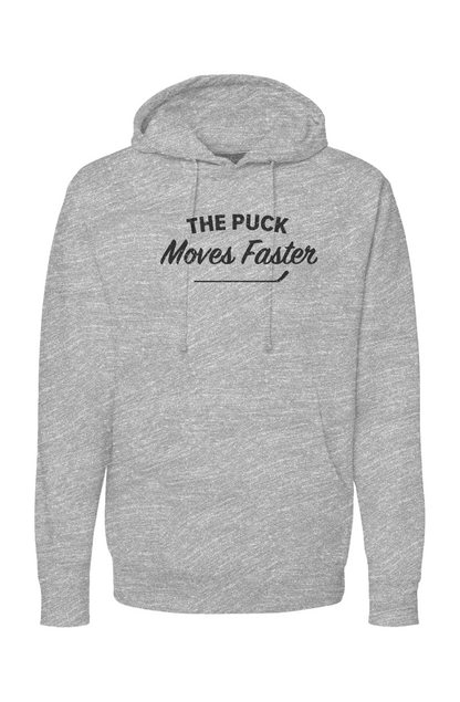 The Bench Boss Puck Moves Faster Hoodie Grey | Barn Garb Hockey Threads