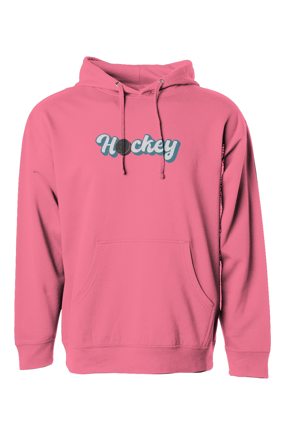 The Bench Boss Puckin' Script Hoodie Neon Pink | Barn Garb Hockey Threads
