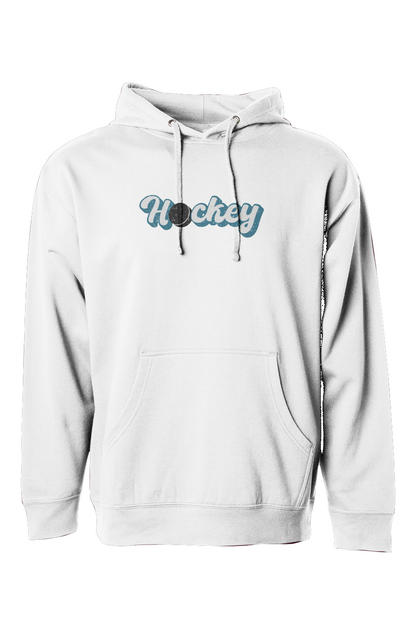 The Bench Boss Puckin' Script Hoodie White | Barn Garb Hockey Threads
