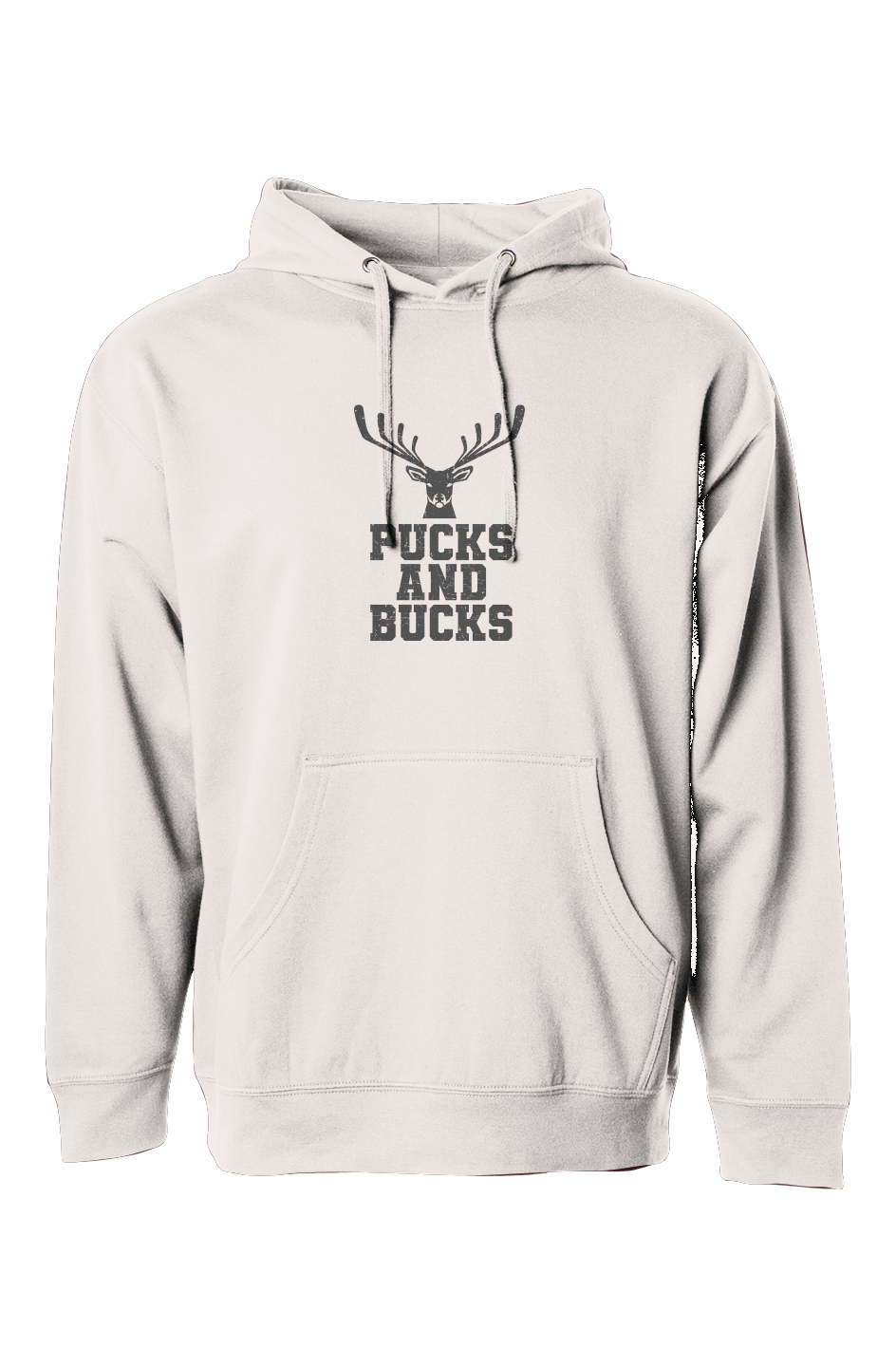 The Bench Boss Pucks And Bucks Stacked Hoodie Bone | Barn Garb Hockey Threads
