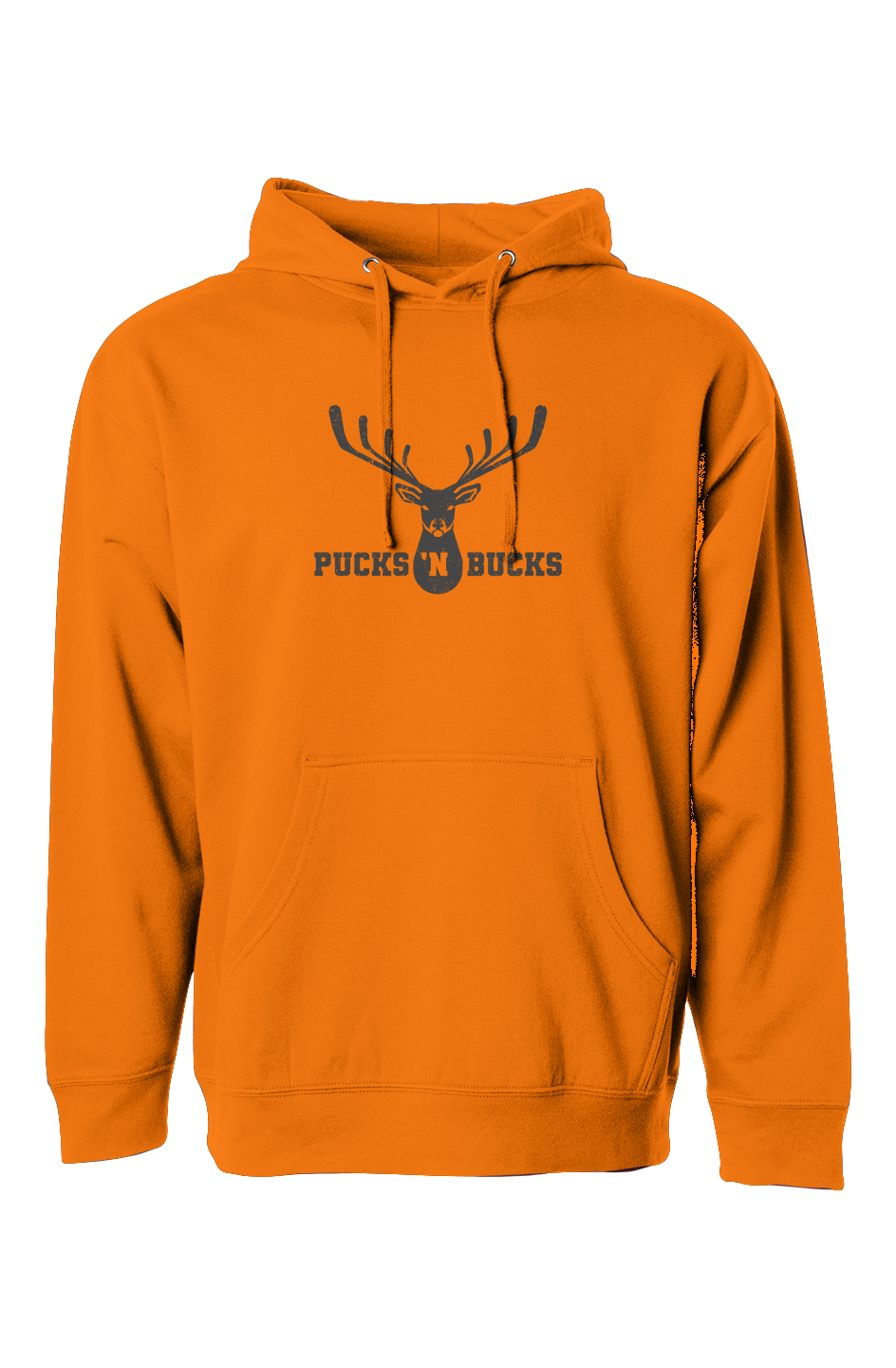 The Bench Boss Pucks N Bucks Crest Hoodie Orange | Barn Garb Hockey Threads