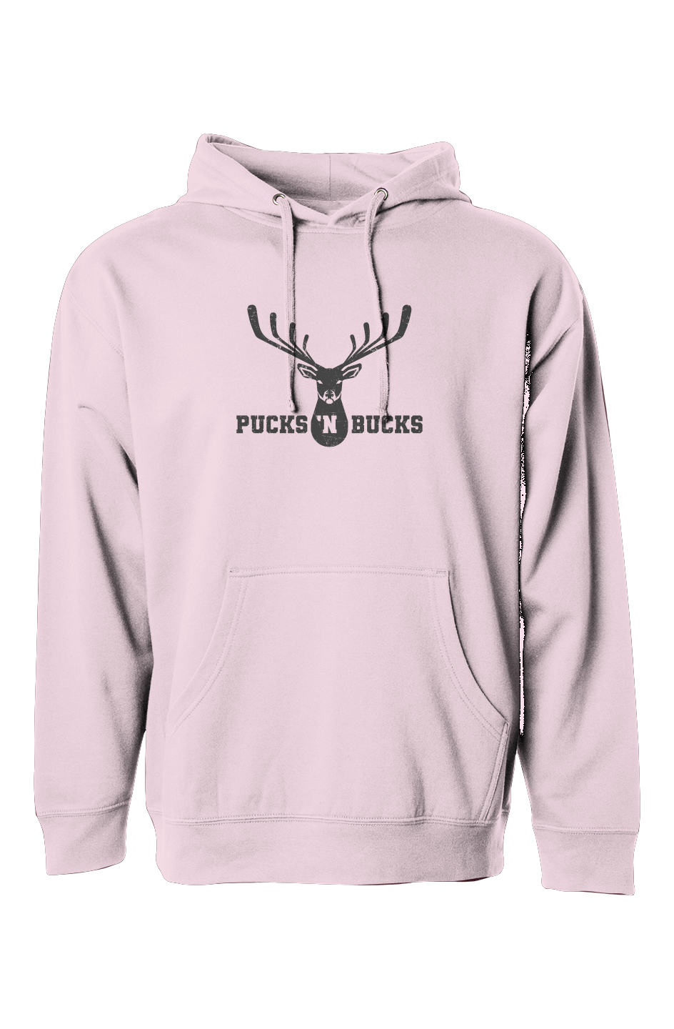 The Bench Boss Pucks N Bucks Crest Hoodie Pink | Barn Garb Hockey Threads