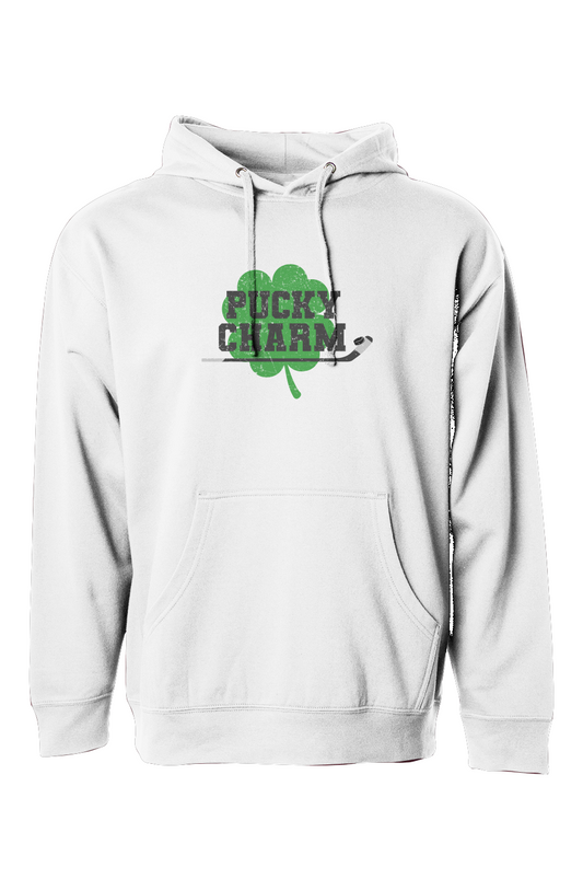 The Bench Boss Pucky Charm Hoodie White | Barn Garb Hockey Threads