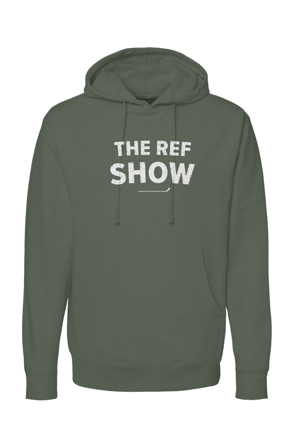 The Bench Boss Ref Show Hoodie Military Green | Barn Garb Hockey Threads