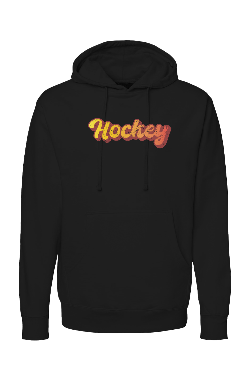 The Bench Boss Retro Hockey Hoodie Black | Barn Garb Hockey Threads