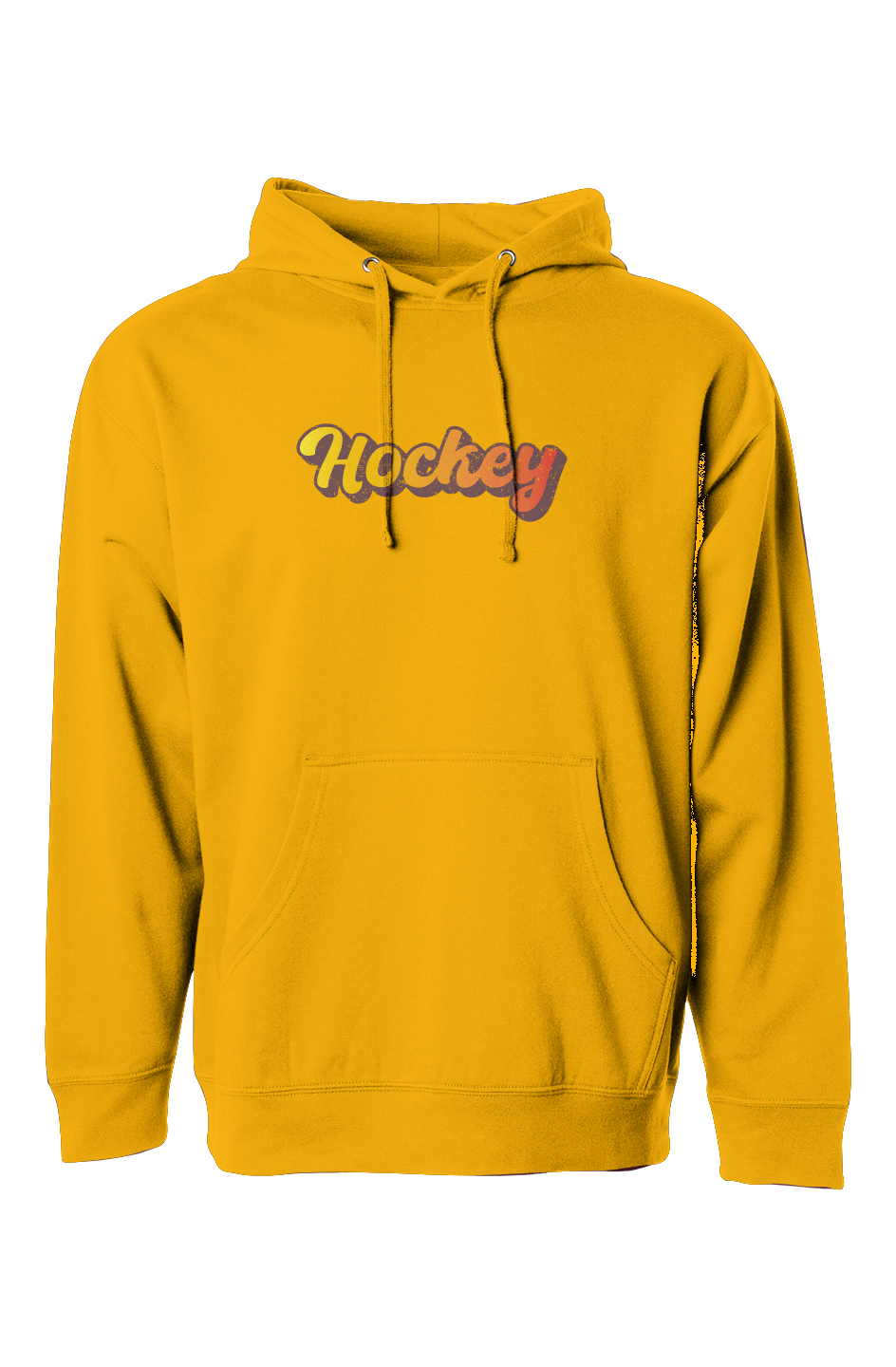 The Bench Boss Retro Hockey Hoodie Gold | Barn Garb Hockey Threads