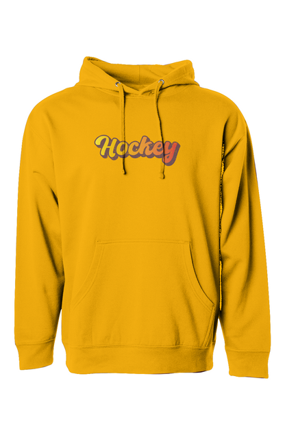 The Bench Boss Retro Hockey Hoodie Gold | Barn Garb Hockey Threads