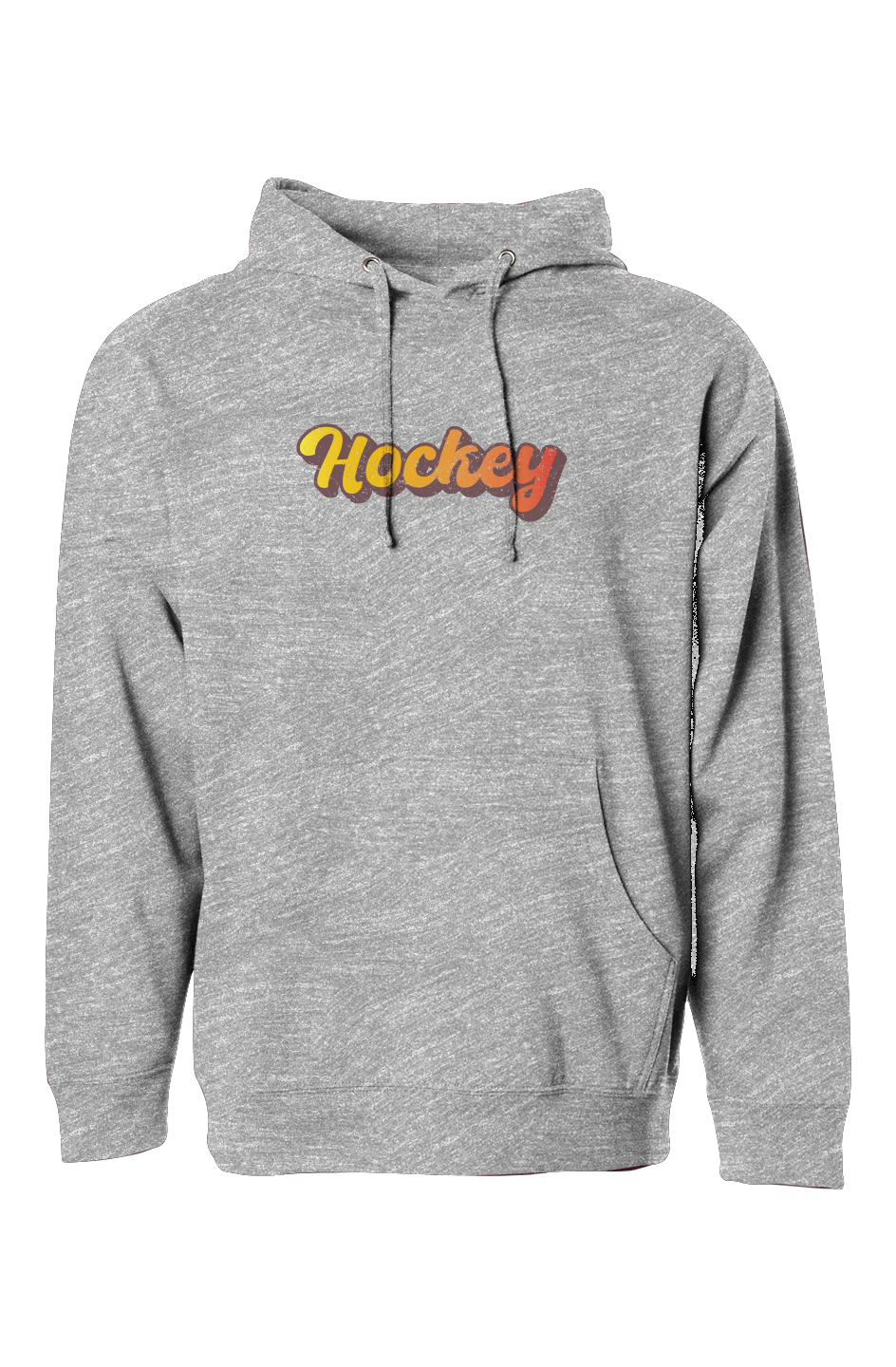 The Bench Boss Retro Hockey Hoodie Grey | Barn Garb Hockey Threads