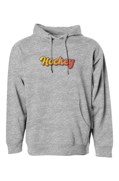 The Bench Boss Retro Hockey Hoodie Grey | Barn Garb Hockey Threads