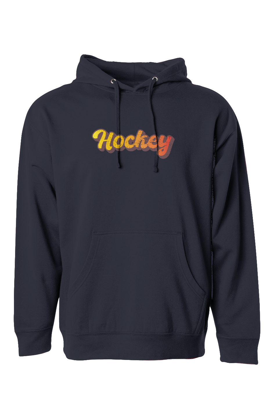 The Bench Boss Retro Hockey Hoodie Navy Blue | Barn Garb Hockey Threads