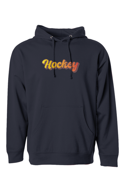 The Bench Boss Retro Hockey Hoodie Navy Blue | Barn Garb Hockey Threads