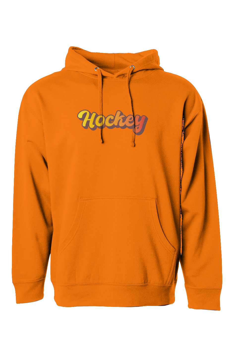 The Bench Boss Retro Hockey Hoodie Orange | Barn Garb Hockey Threads