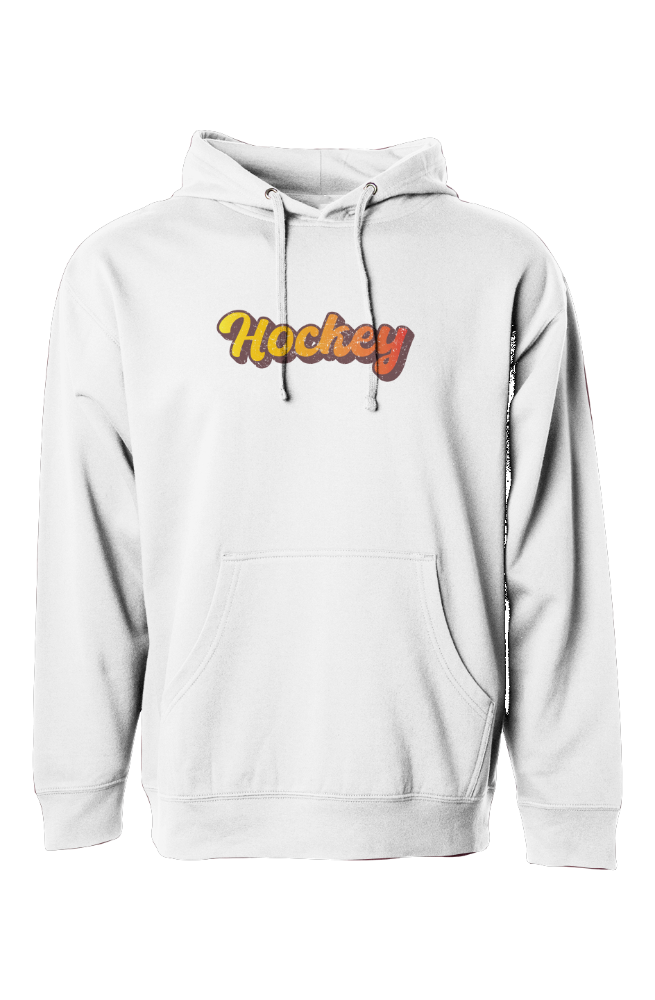 The Bench Boss Retro Hockey Hoodie White | Barn Garb Hockey Threads