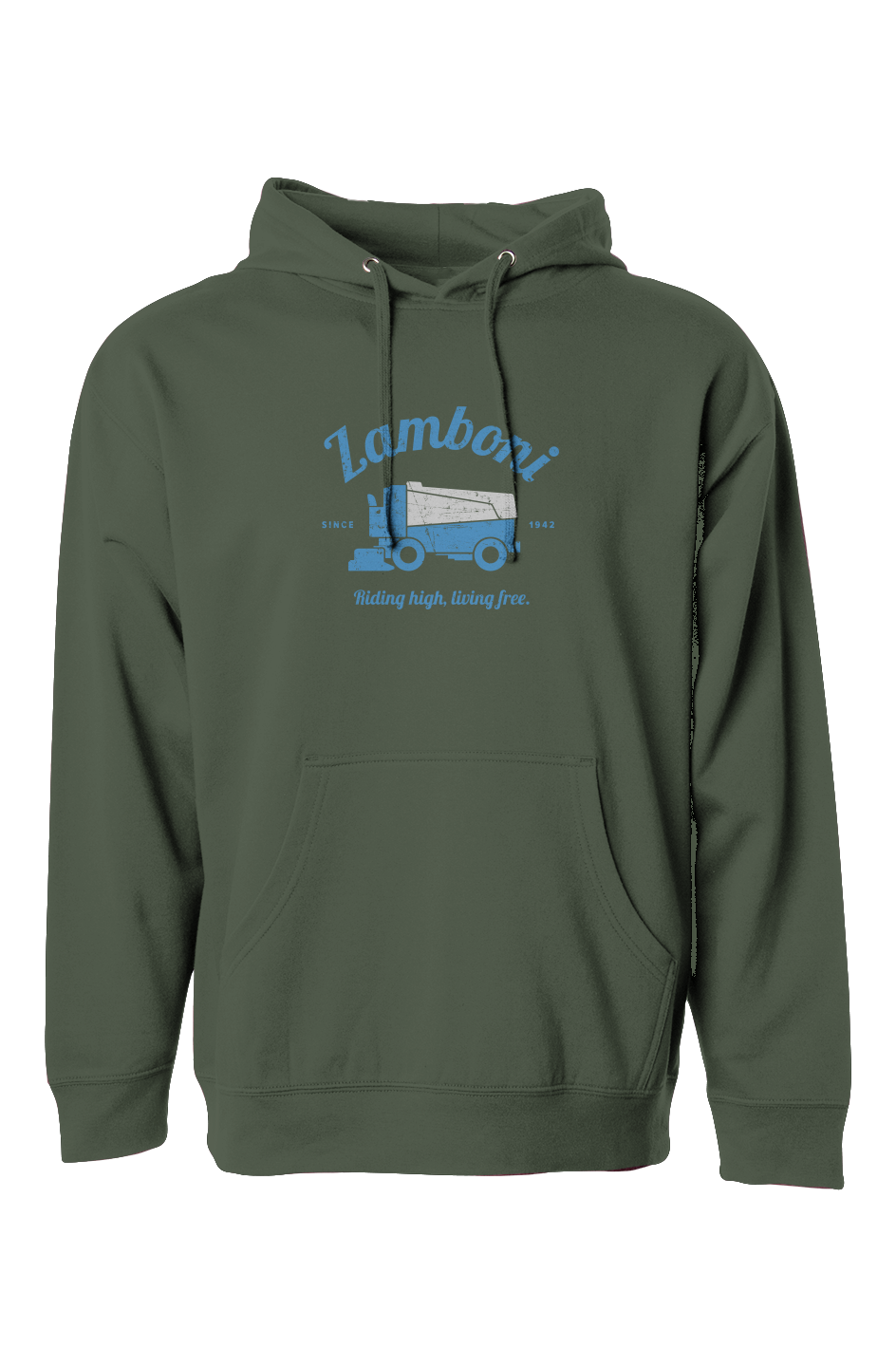 The Bench Boss Riding High Living Free Hoodie Green | Barn Garb Hockey Threads