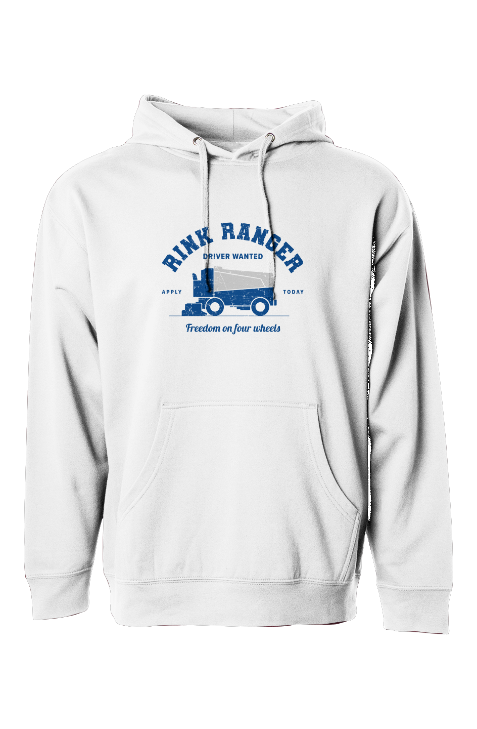 The Bench Boss Rink Ranger Hoodie White | Barn Garb Hockey Threads