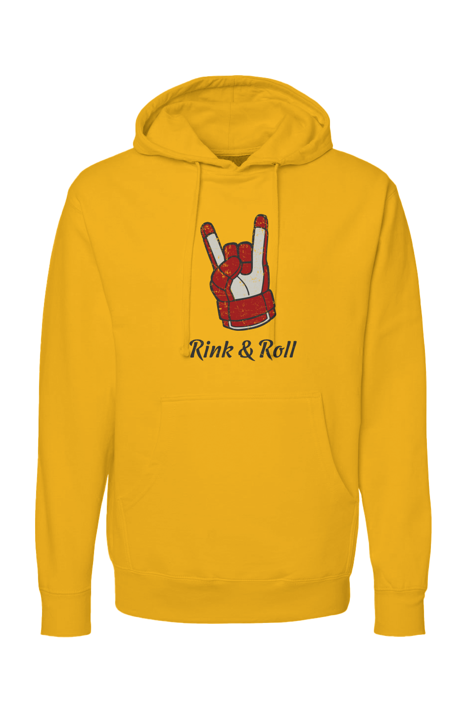 The Bench Boss Rink & Roll Hoodie Gold | Barn Garb Hockey Threads