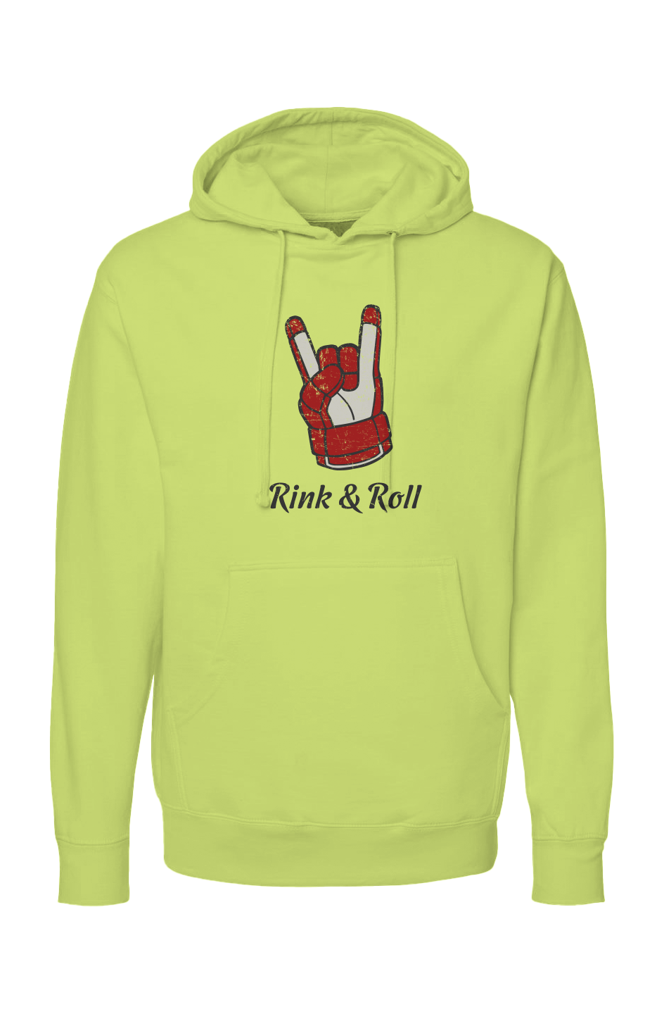 The Bench Boss Rink & Roll Hoodie Safety Yellow | Barn Garb Hockey Threads