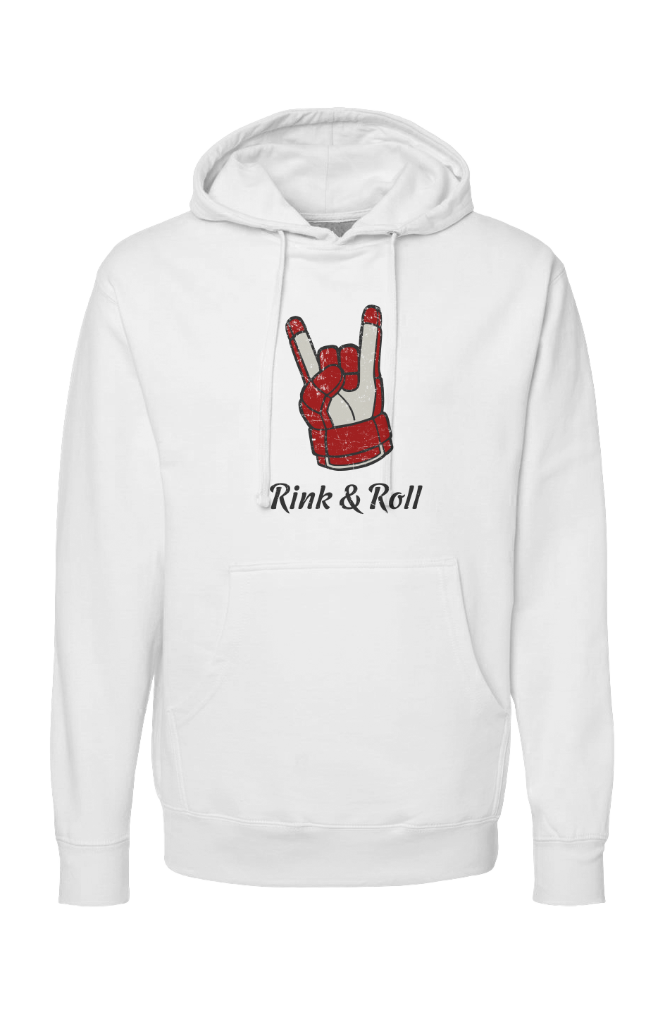 The Bench Boss Rink & Roll Hoodie White | Barn Garb Hockey Threads