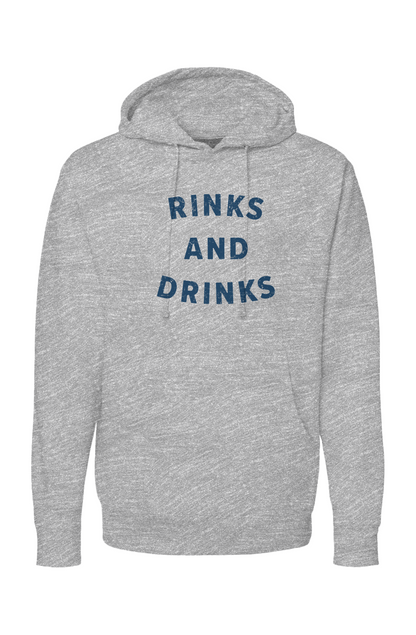 The Bench Boss Rinks and Drinks Hoodie Grey | Barn Garb Hockey Threads