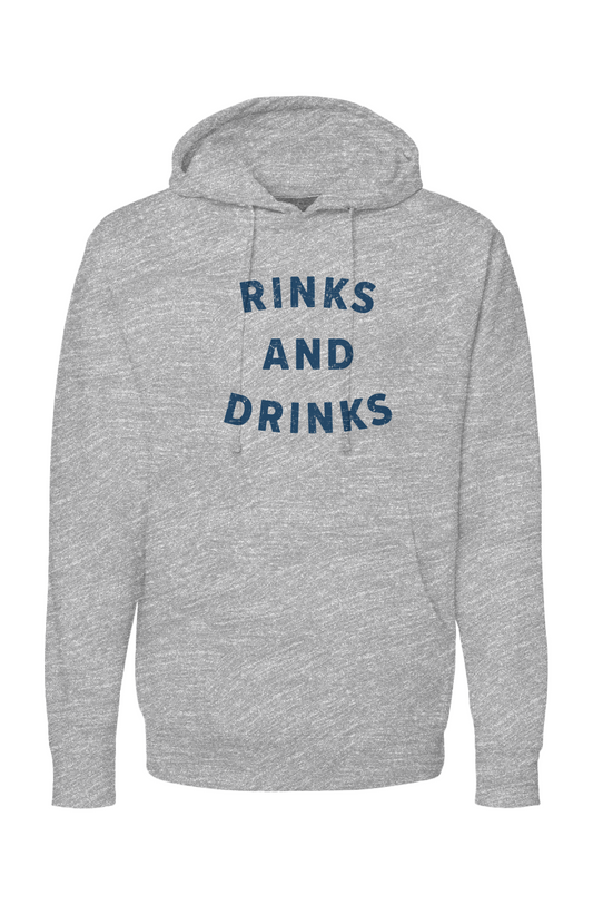 The Bench Boss Rinks and Drinks Hoodie Grey | Barn Garb Hockey Threads