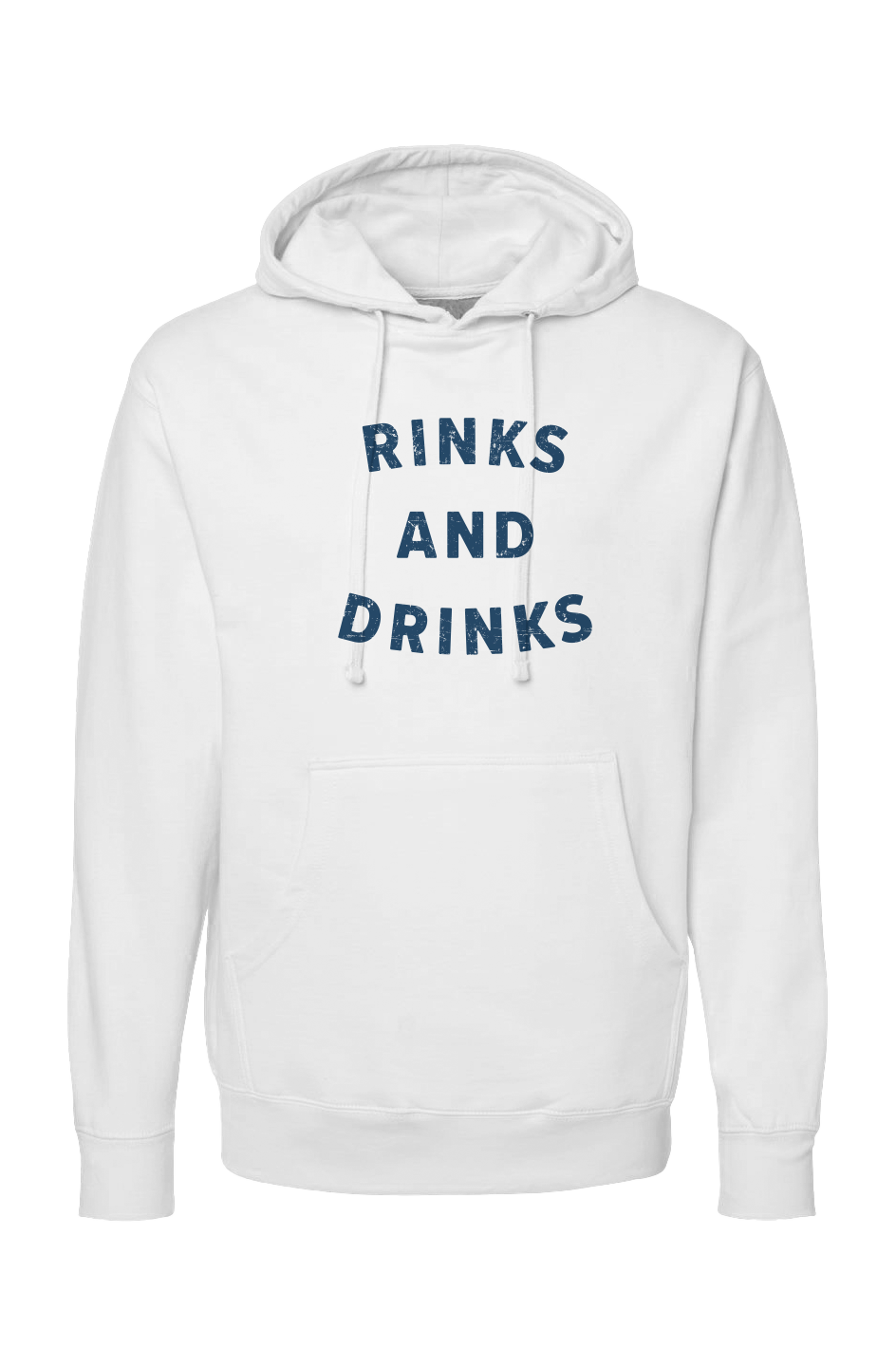 The Bench Boss Rinks and Drinks Hoodie White | Barn Garb Hockey Threads