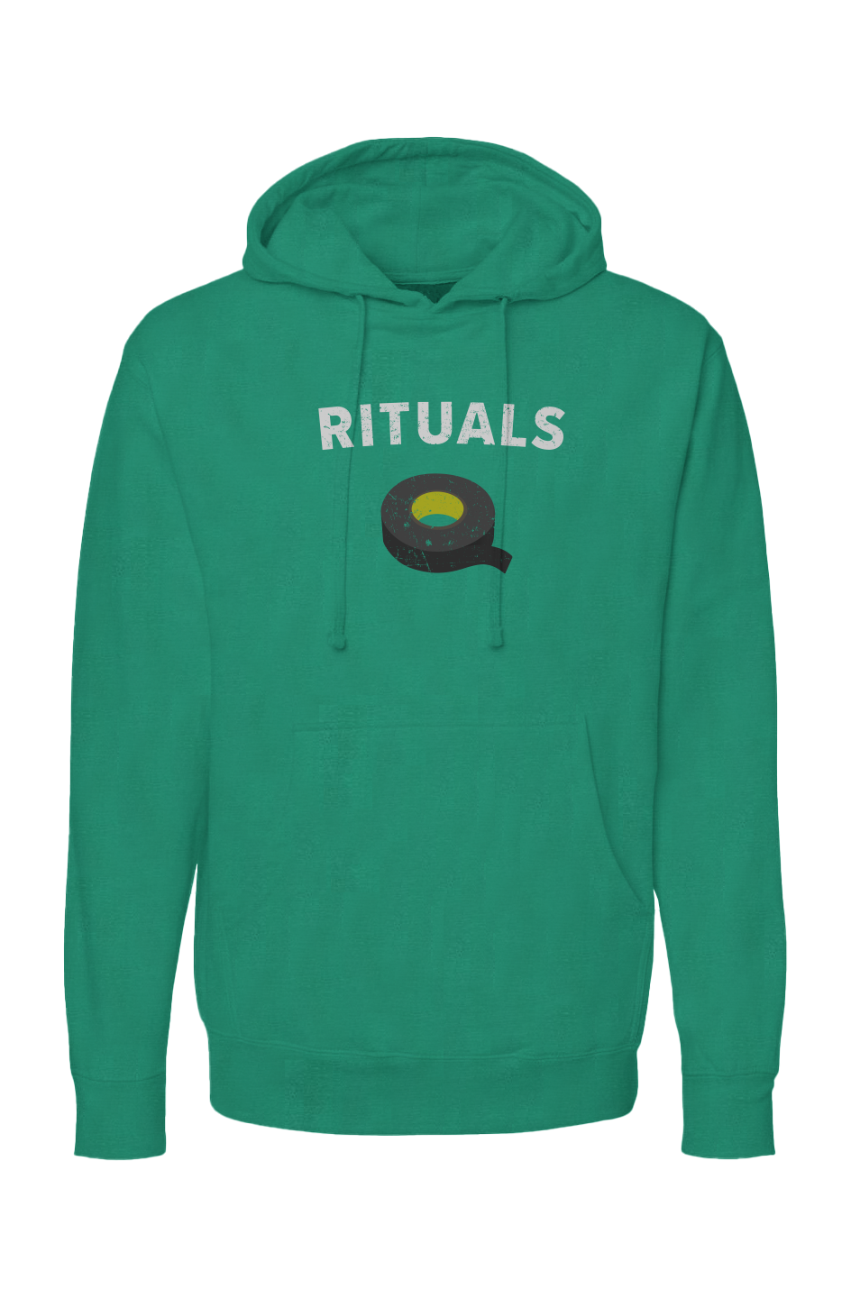 The Bench Boss Rituals Black Tape Hoodie Green Heather | Barn Garb Hockey Threads