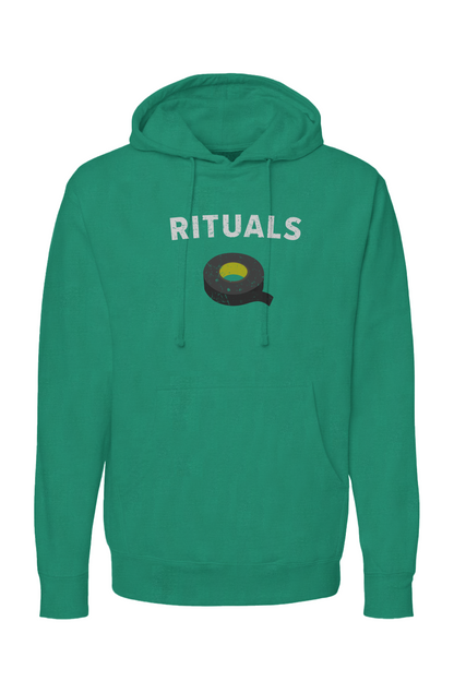 The Bench Boss Rituals Black Tape Hoodie Green Heather | Barn Garb Hockey Threads
