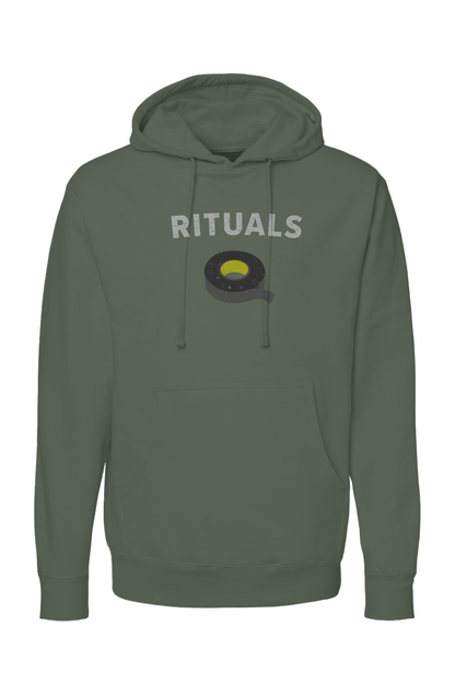 The Bench Boss Rituals Black Tape Hoodie Military Green | Barn Garb Hockey Threads