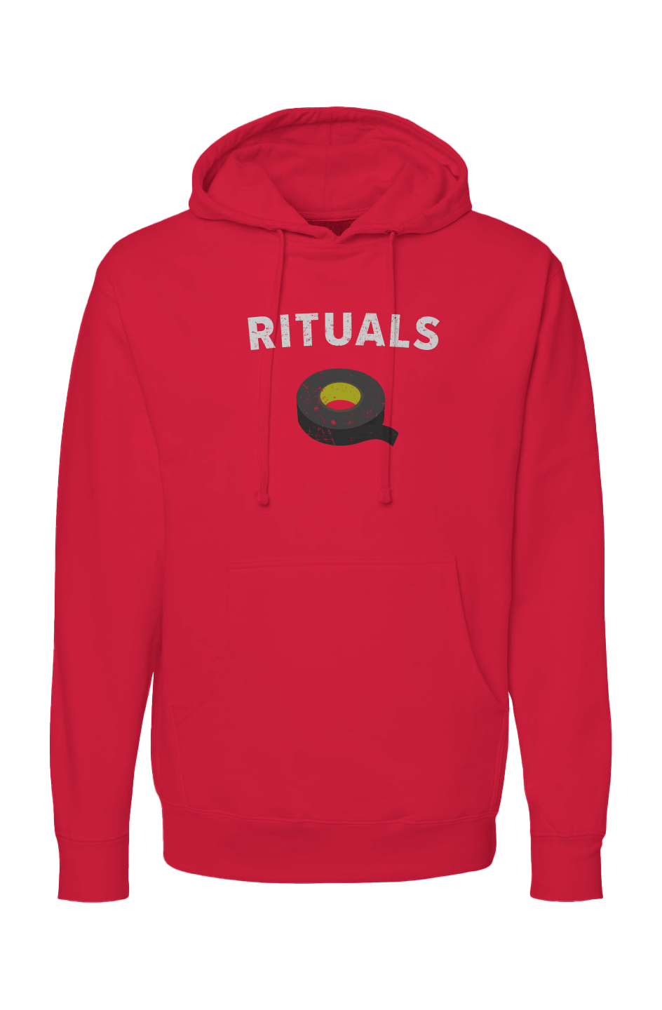 The Bench Boss Rituals Black Tape Hoodie Red | Barn Garb Hockey Threads
