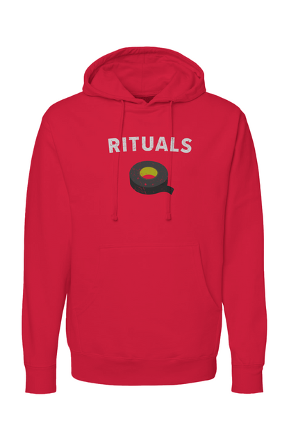 The Bench Boss Rituals Black Tape Hoodie Red | Barn Garb Hockey Threads