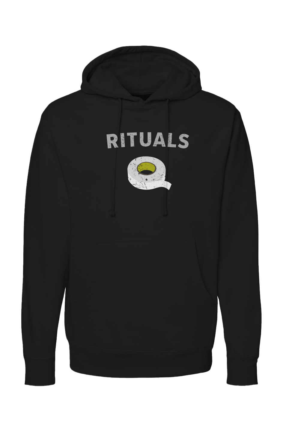 The Bench Boss Rituals White Tape Hoodie Black | Barn Garb Hockey Threads