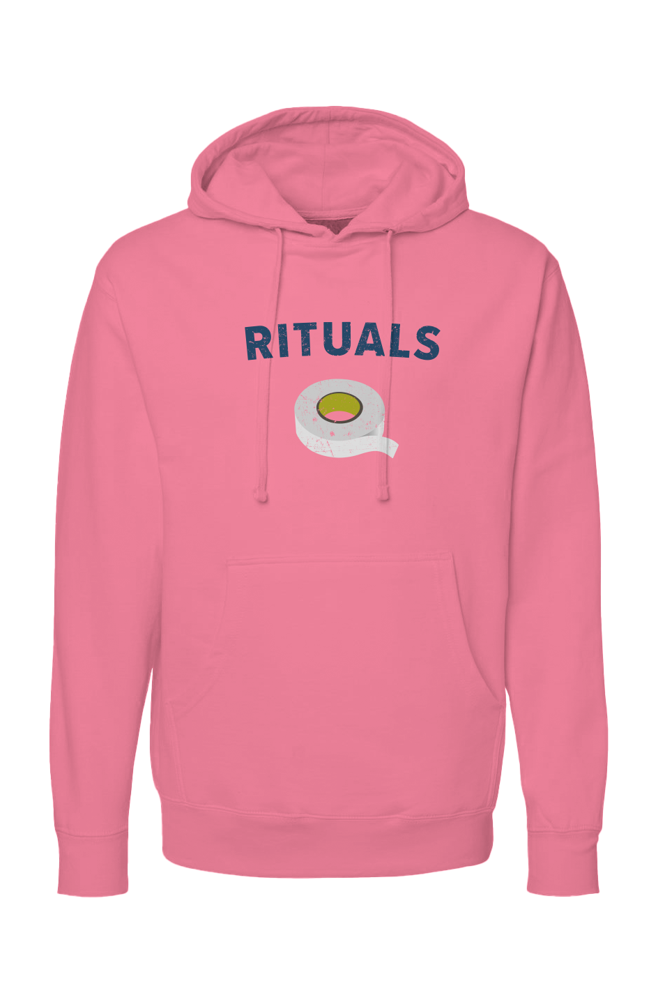 The Bench Boss Rituals White Tape Hoodie Pink | Barn Garb Hockey Threads