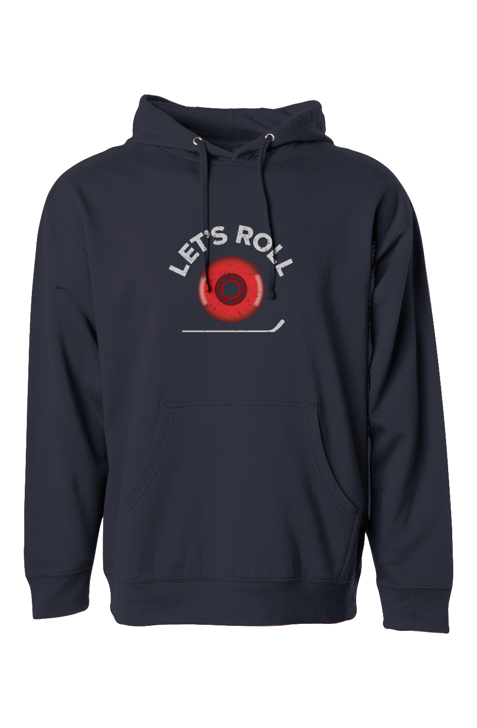 The Bench Boss Roller Wheel Hoodie Navy Blue | Barn Garb Hockey Threads