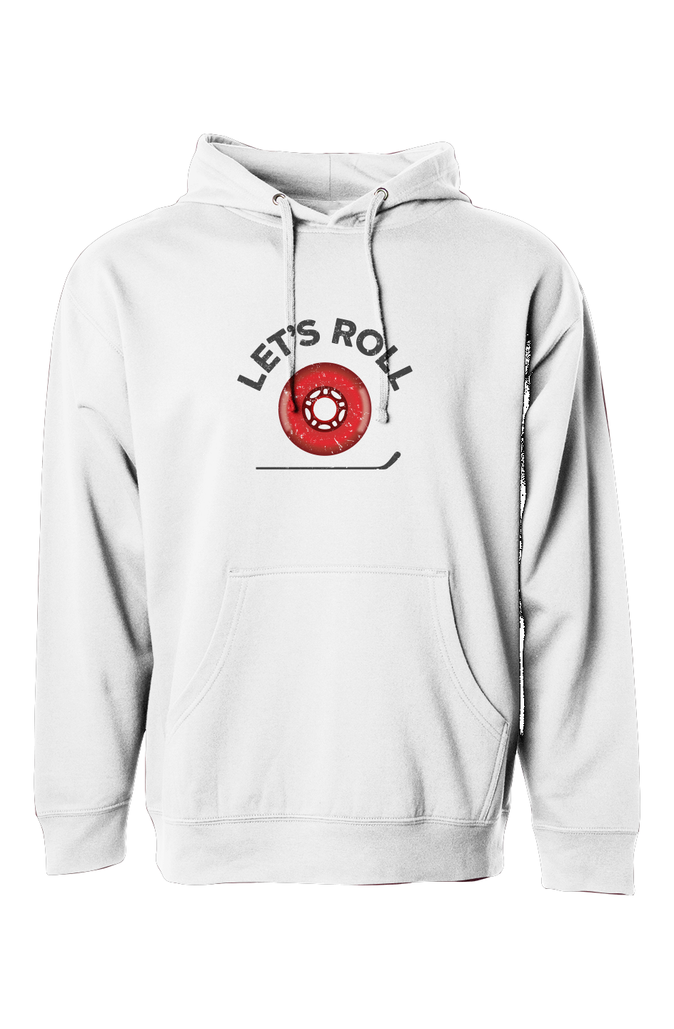 The Bench Boss Roller Wheel Hoodie White | Barn Garb Hockey Threads