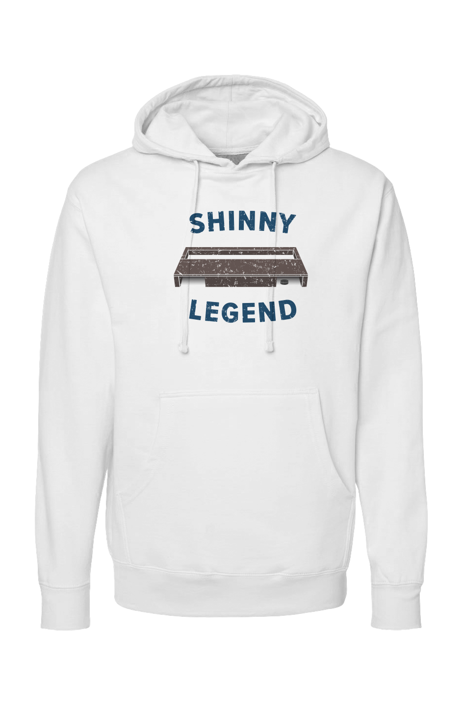 The Bench Boss Shinny Legend Goal Hoodie White | Barn Garb Hockey Threads
