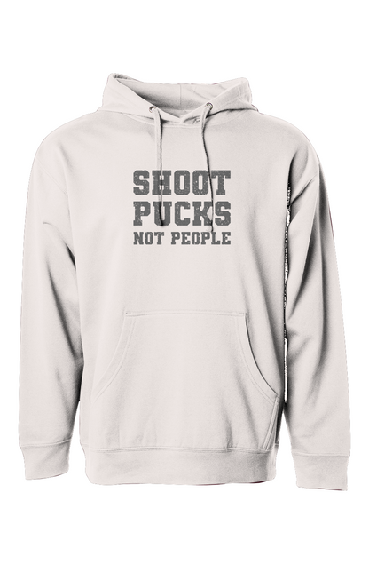 The Bench Boss Shoot Pucks Not People Hoodie Bone | Barn Garb Hockey Threads