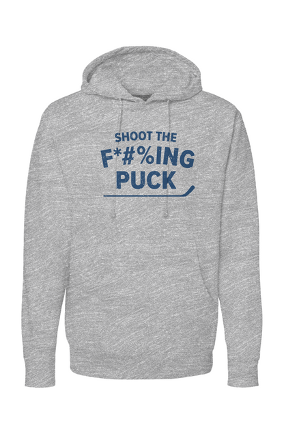 The Bench Boss Shoot the *$%ING Puck Hoodie Grey | Barn Garb Hockey Threads