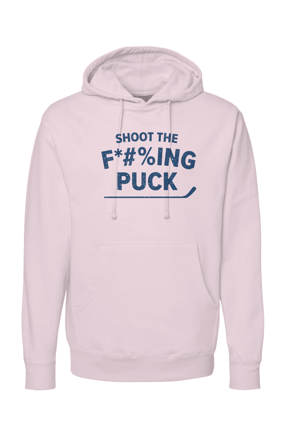 The Bench Boss Shoot the *$%ING Puck Hoodie Pink | Barn Garb Hockey Threads