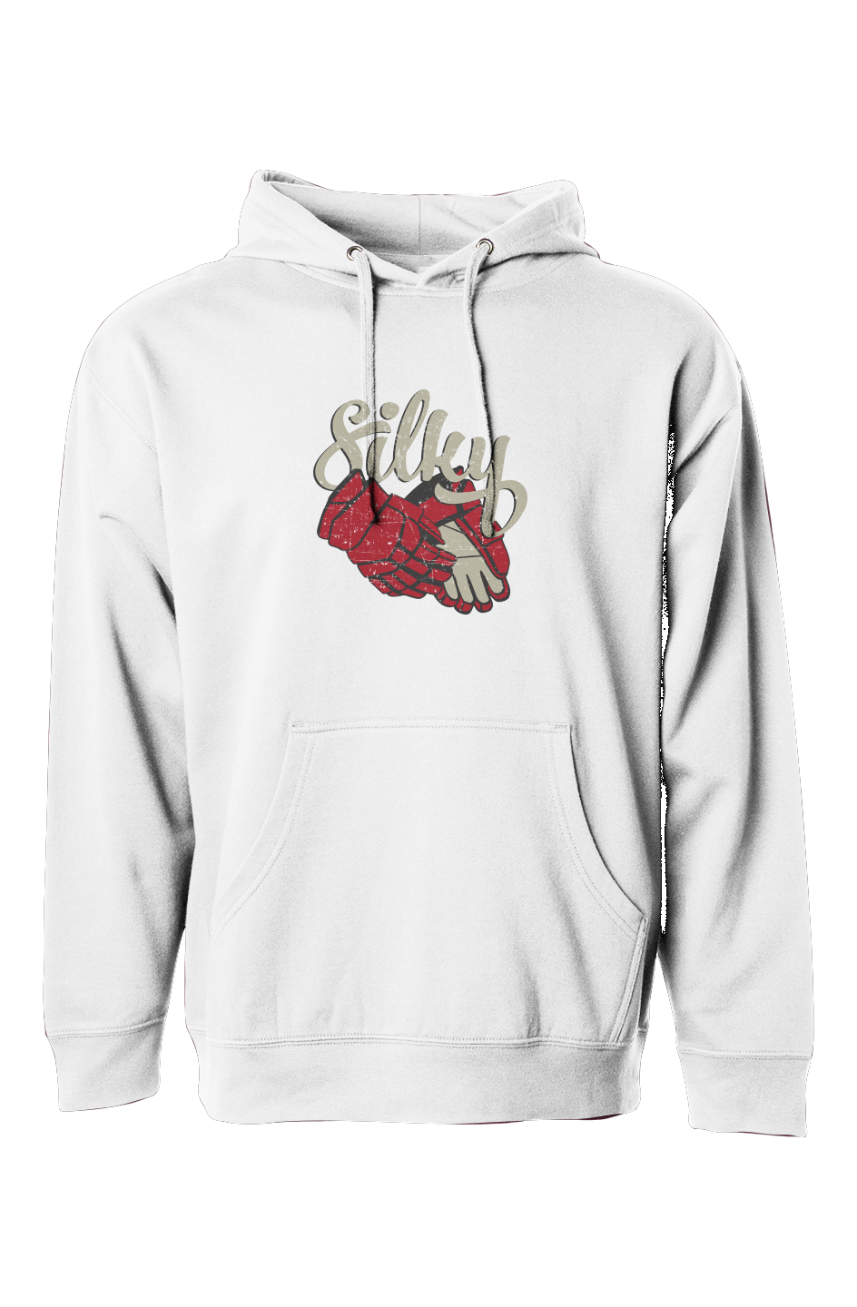 The Bench Boss Silky Hoodie White | Barn Garb Hockey Threads