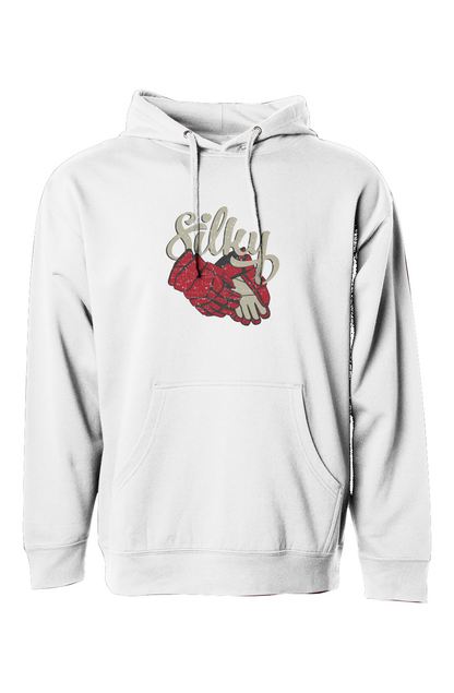 The Bench Boss Silky Hoodie White | Barn Garb Hockey Threads