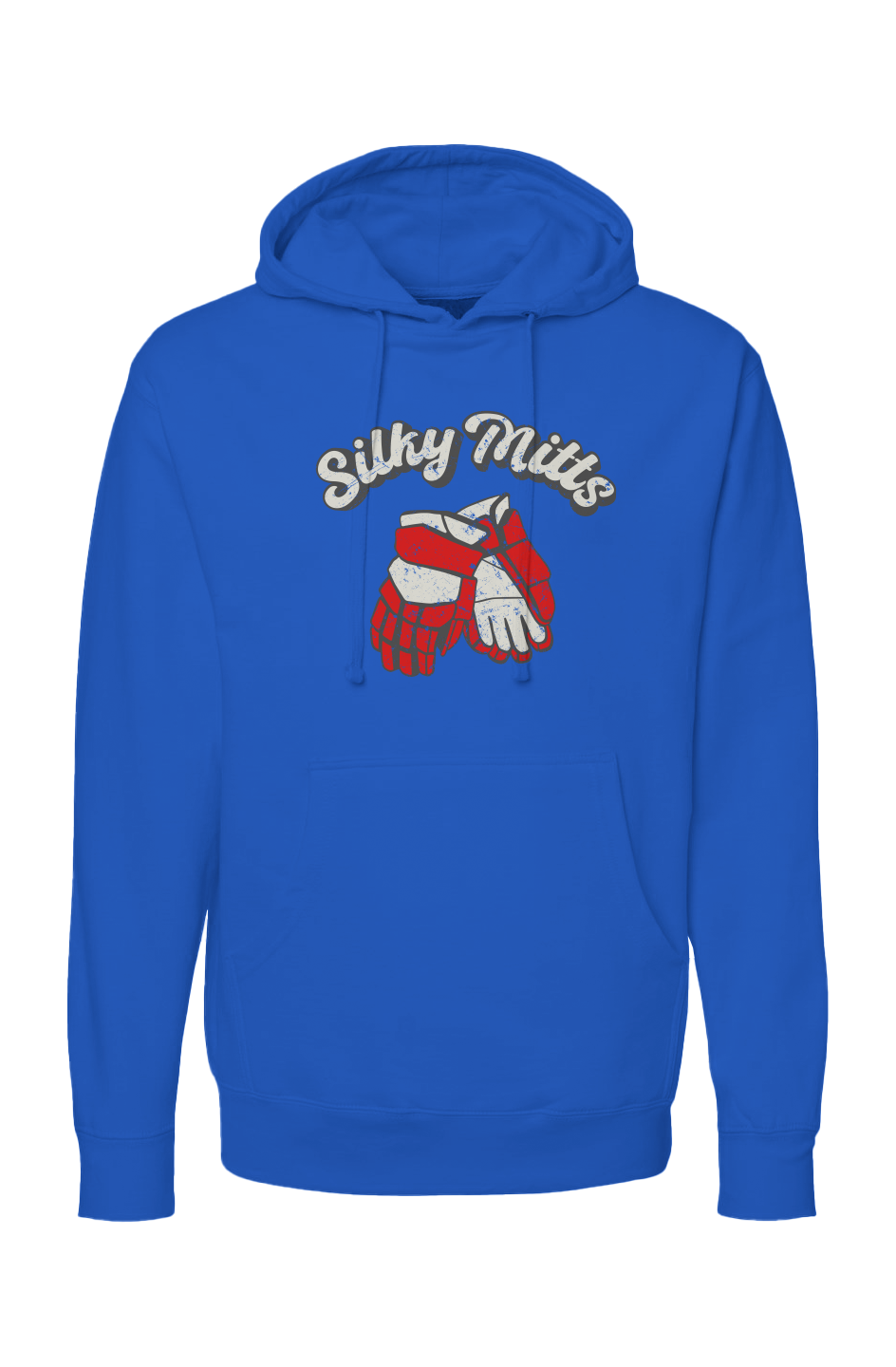 The Bench Boss Silky Mitts Hoodie Blue | Barn Garb Hockey Threads
