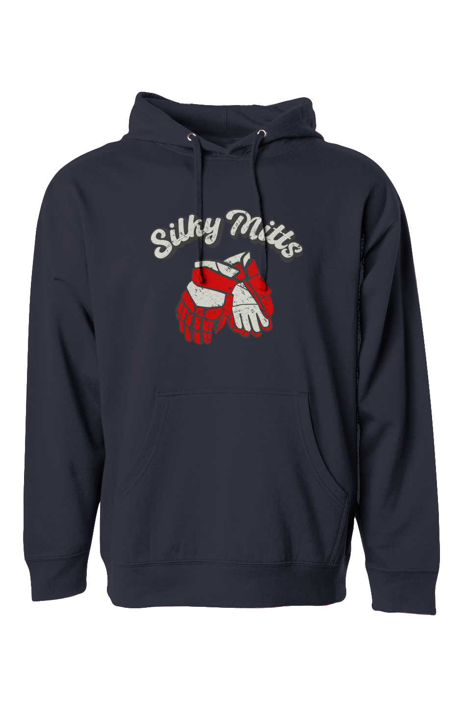 The Bench Boss Silky Mitts Hoodie Navy Blue | Barn Garb Hockey Threads