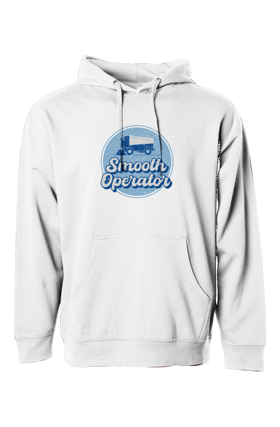 The Bench Boss Smooth Operator Rink Badge Hoodie White | Barn Garb Hockey Threads