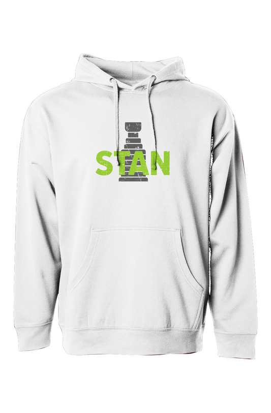 The Bench Boss Stan Hoodie White | Barn Garb Hockey Threads
