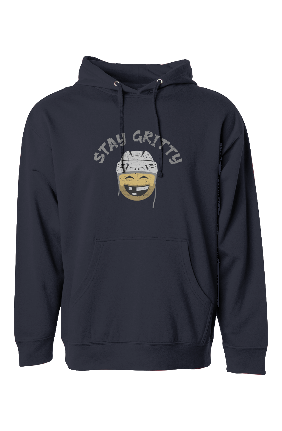 The Bench Boss Stay Gritty Hoodie Navy Blue | Barn Garb Hockey Threads