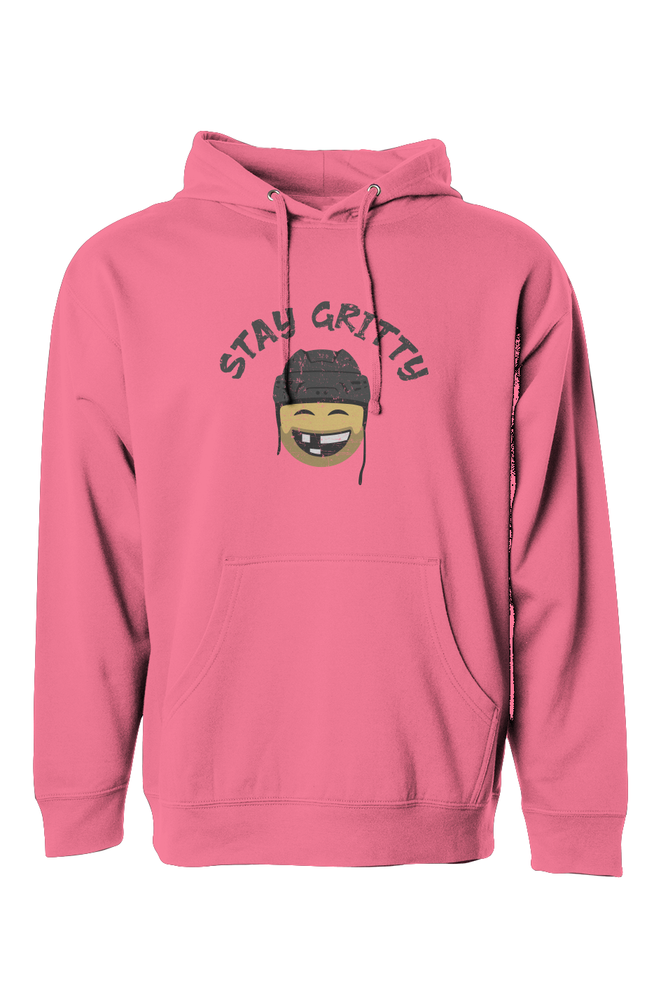 The Bench Boss Stay Gritty Hoodie Neon Pink | Barn Garb Hockey Threads