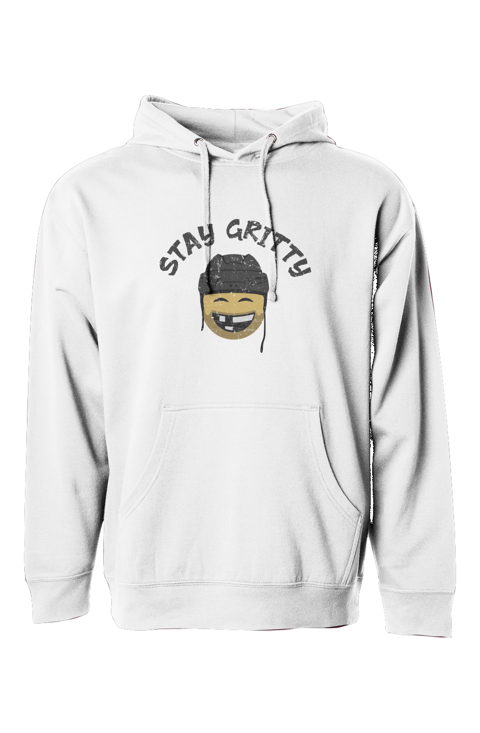 The Bench Boss Stay Gritty Hoodie White | Barn Garb Hockey Threads