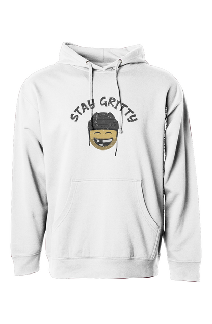 The Bench Boss Stay Gritty Hoodie White | Barn Garb Hockey Threads